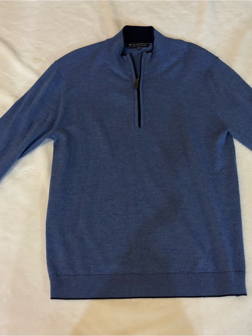 Hart Schaffner Marx Blue Half-Zip Sweater